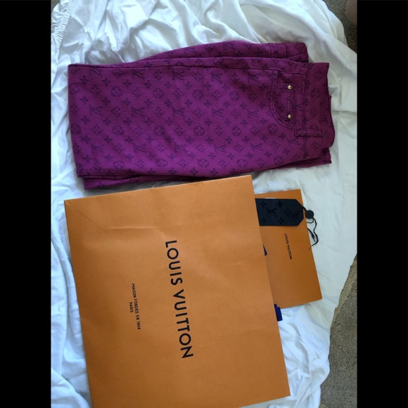 Louis Vuitton Purple Monogram Jeans